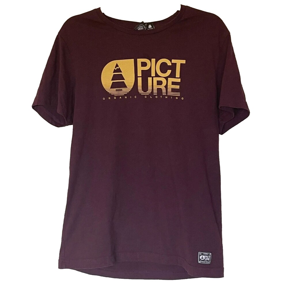 Picture Organic Clothing shirt T-Shirt Size Large Maroon
